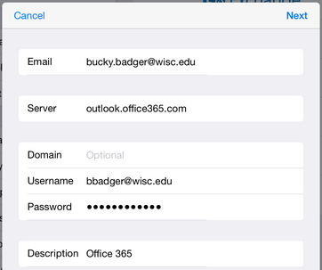 set up office 365 on iphone